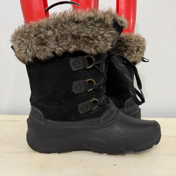 Khombu The Slope Black Winter Snow Boots Size 10 - Picture 2 of 9